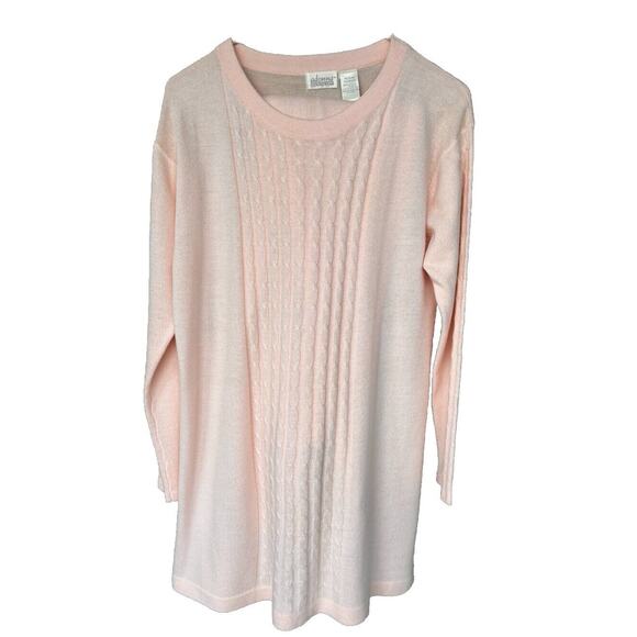 Adonna Leisurewear 2 Pc Soft Nightgown PJ Pink Long Sleeve Pants Medium Lounge - Picture 2 of 3